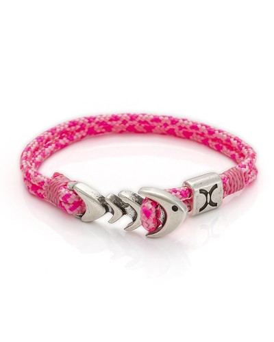 La xandita es una pulsera de paracord con raspa  bañada en plata