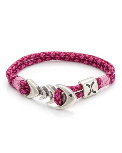 La xandita es una pulsera de paracord con raspa  bañada en plata