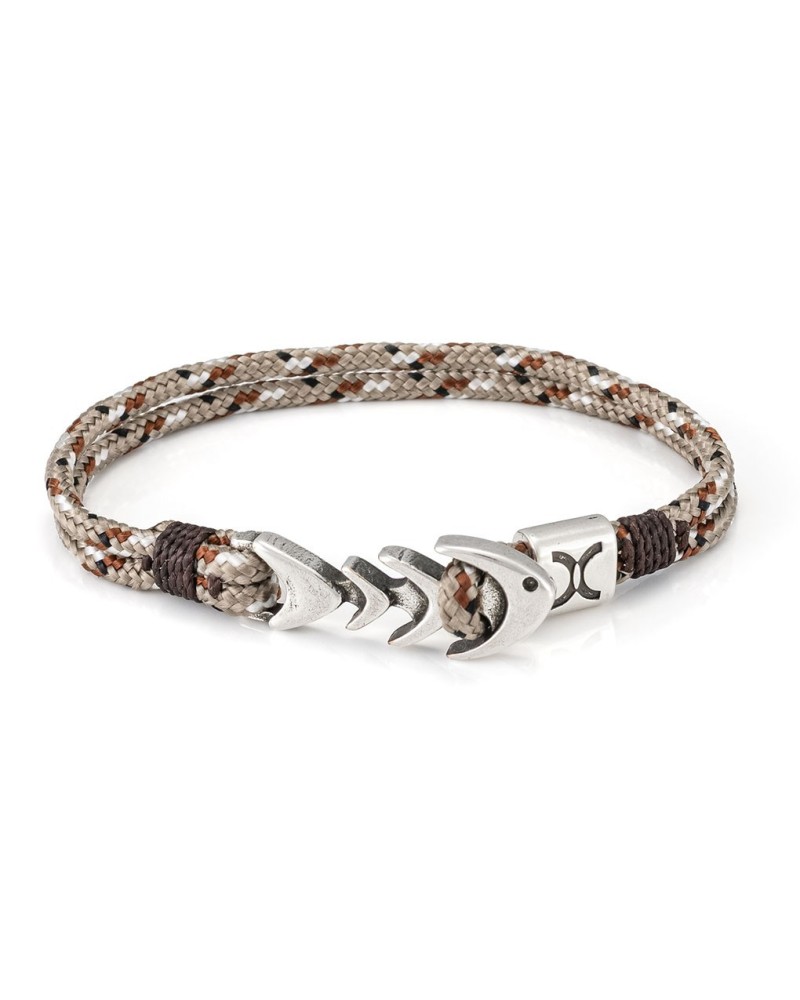 La xandita es una pulsera de paracord con raspa  bañada en plata