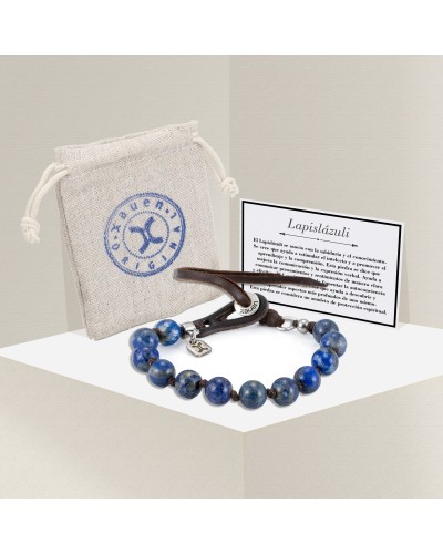 Pulsera de Lapislázuli y Cuero | Rumi II | Xauen Original